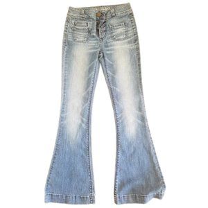 American Eagle Artist Flare Jeans, 0 Short